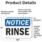 Signmission Rinse, 10 in W x Rectangle, Vinyl Decal OS-2PACK-NS-D-710-L-18109 - alternate 2